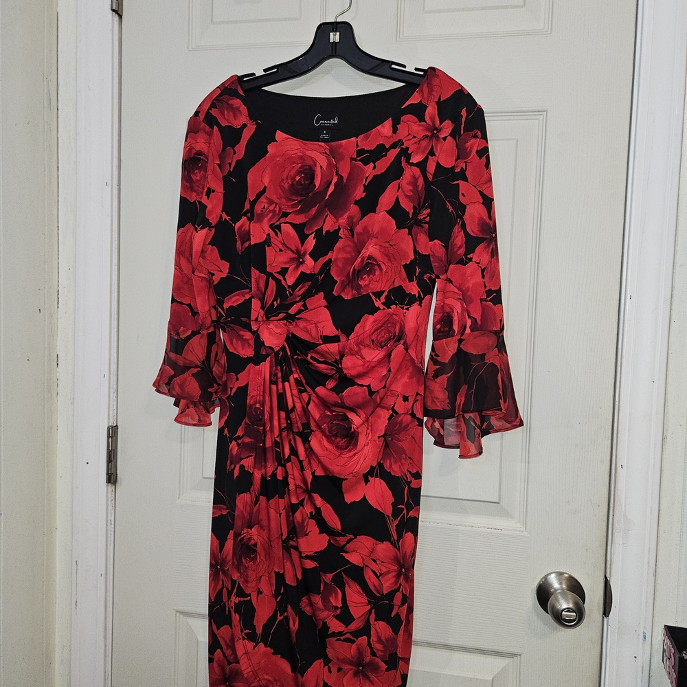 SMITH Red Floral Women's Dress